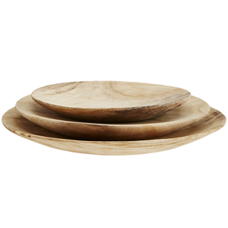 Round wooden plates - Madam Stoltz 160380SC
