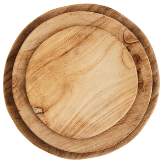 Round wooden plates - Madam Stoltz 160380SC detail