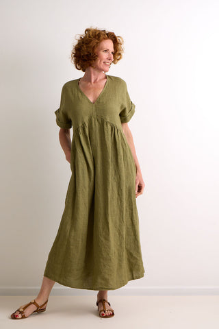 Linnen Dress Kaki