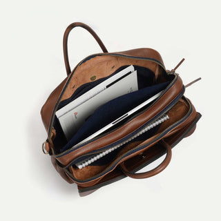 Business tas Zeppo Brun Ambré