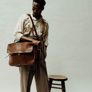 Business tas Zeppo Brun Ambré
