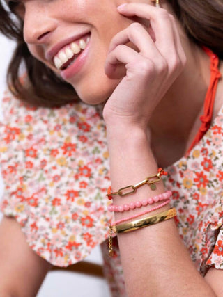 Brede ovale bangle met handig kliksysteem