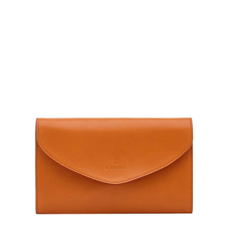 Bigallo Women's clutch bag in leather caramel