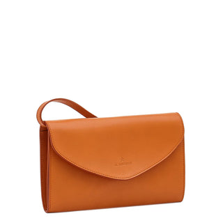 Bigallo Women's clutch bag in leather caramel