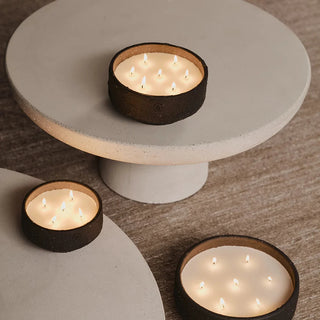 Indoor candle terracotta XL Charcoal