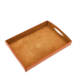 Lederen Dienblad Caramel