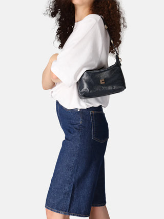 CHARLY MINI CRINKLE PATENT Night Blue