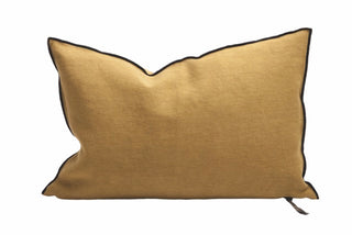 Kussen - Lin Stone Washed - Ochre