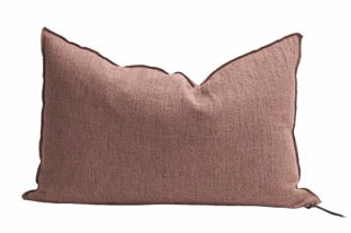 Kussen Bois De Rose - Crépon de Lin Lavé