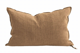 Kussen - Terracotta - Crépon de Lin Lavé