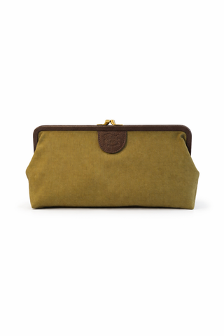 Women's clutch bag in fabric Kaki