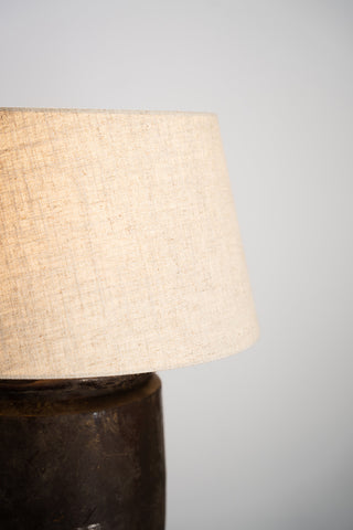 Lampe Shangdong c1950 abat-jour en lin