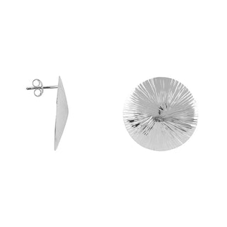 Ribbed umbrella stud earring Gold