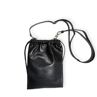 String Micro Pouch with Foam Black