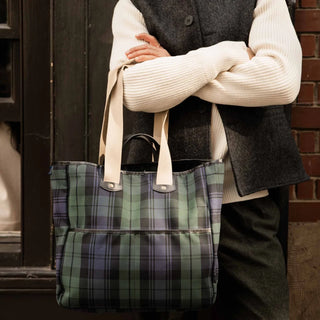 Cabas Musette Meline - Tartan Marine