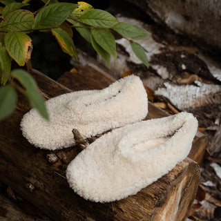 Pantoffels 100% sheep Off White