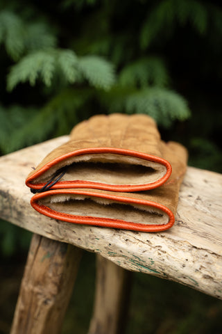 Handschoenen Daim Chestnut / Orange