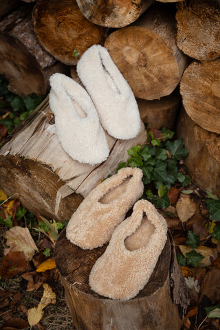 Pantoffels 100% sheep Off White