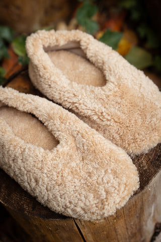Pantoffels 100% sheep Cappucino
