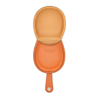 coin purse in leather color caramel