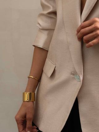 Glanzende brede bangle