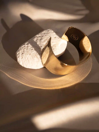 Glanzende brede bangle