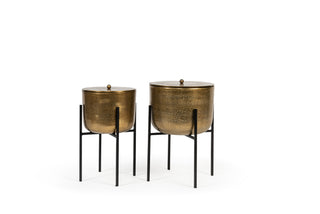 Outdoor Candle met deksel BRASS