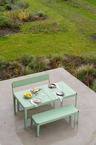 Bended Bench with Backrest