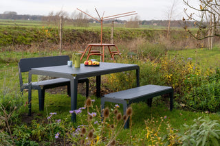 Bended Bench with Backrest