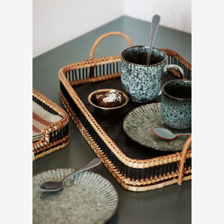 Hand hammered aluminium tray copper