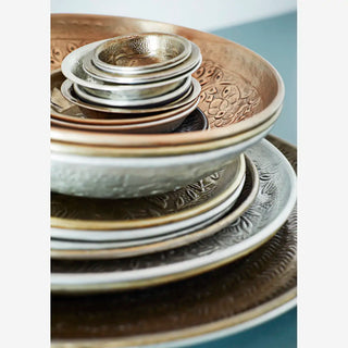 Hand hammered aluminium tray