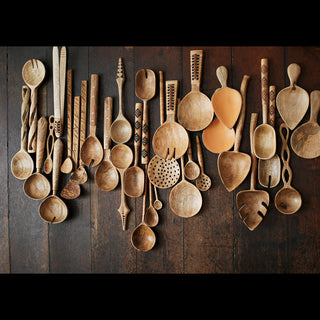 Wooden serving set sfeerbeeld