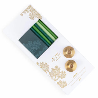 Green kaarsen cadeau set