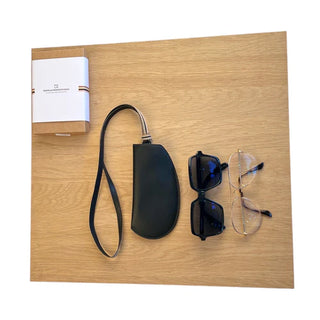 Glasses Leather Black