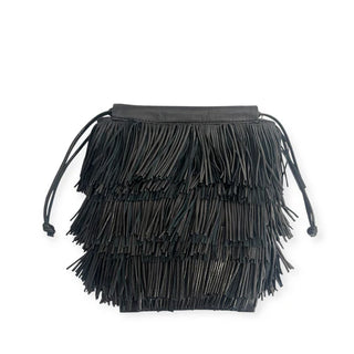 String Micro Fringes Black