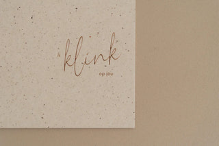 Woordkaart - Ik klink op jou