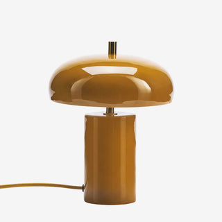 Enamel Tafellamp Dark Mustard