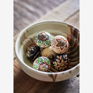 Hand-painted earthenware bowl