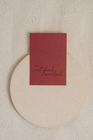 Woordkaart - Overvloed en matigheid