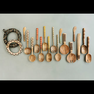 Wooden serving set sfeerbeeld
